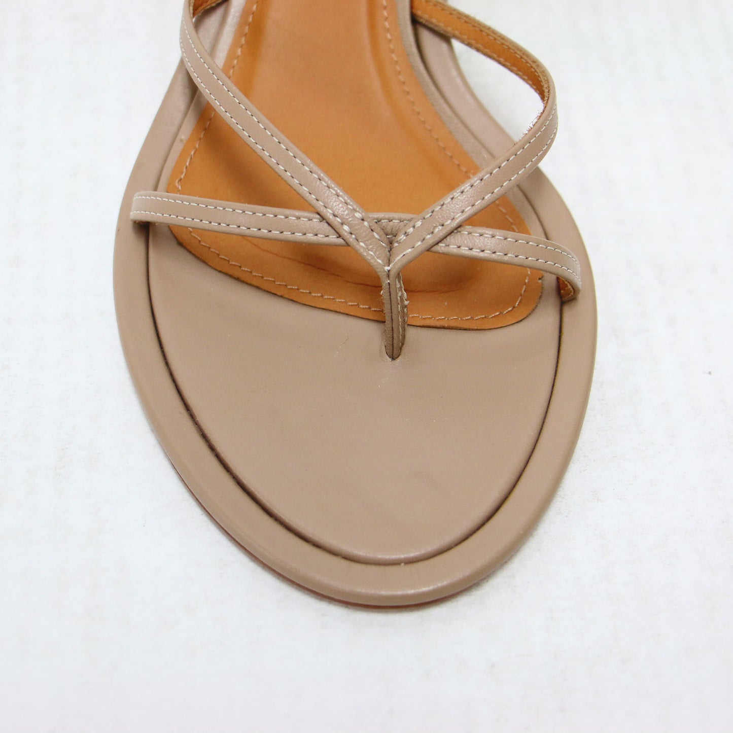 24春夏 レザー トング サンダル / PP24S-NUDE MULE 19 ミュール ラウンドトゥ ピンヒール