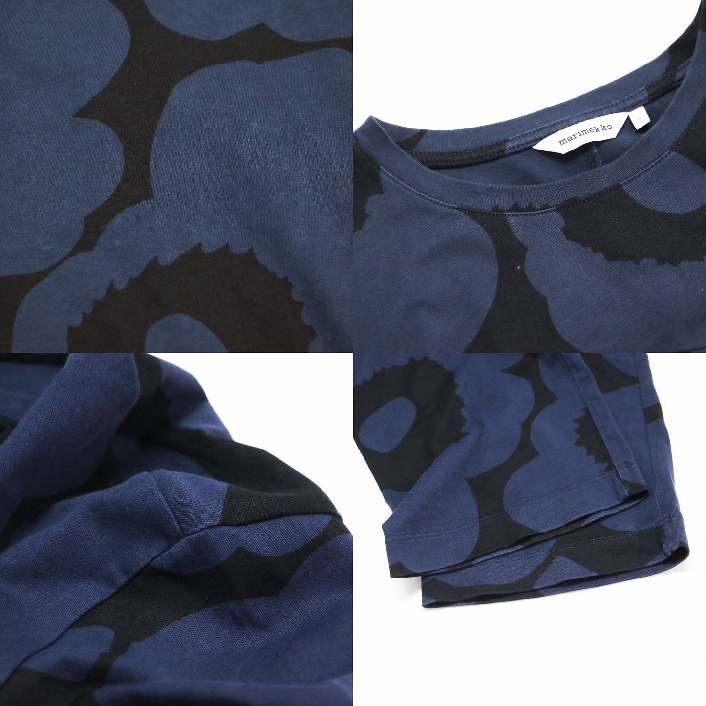 ウニッコ トロンッピ コットンジャージー ドレス / Unikko Tromppi cotton jersey dress ワンピース 長袖 ロング丈 クルーネック Aライン 花柄 総柄