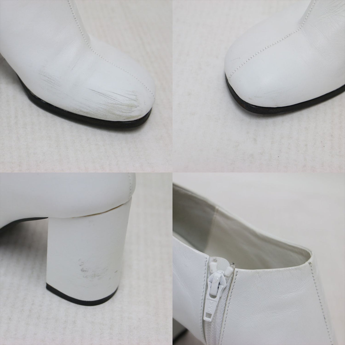 キャンキーヒール ブーティー / パンプス ハイヒール オブリークトゥ レザー