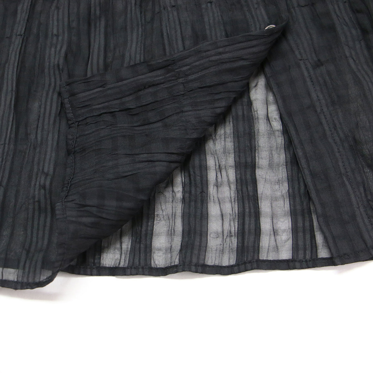 26春夏 シアー チェック ビッグシャツ / sheer check big shirt PV-030086 / 長袖 ワイド ワッシャー加工