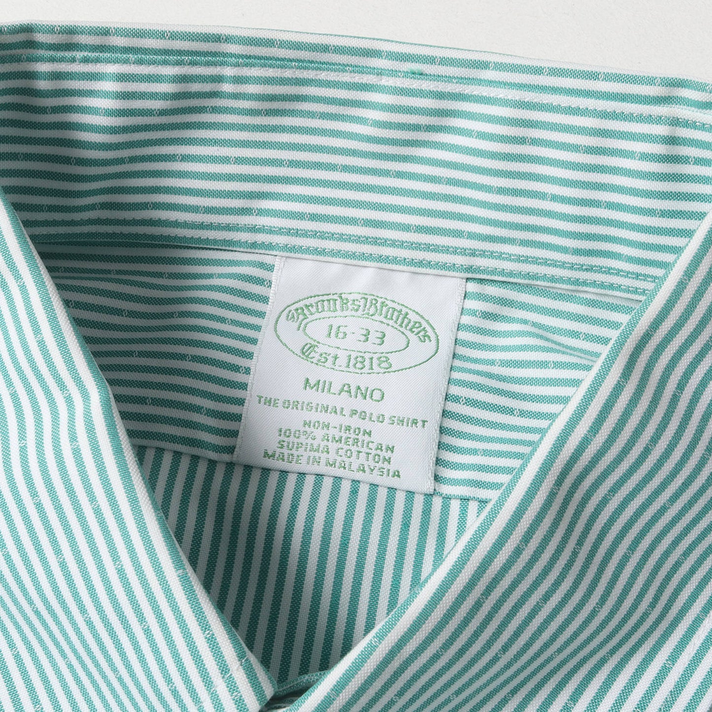 ストライプ コットン ボタンダウンシャツ