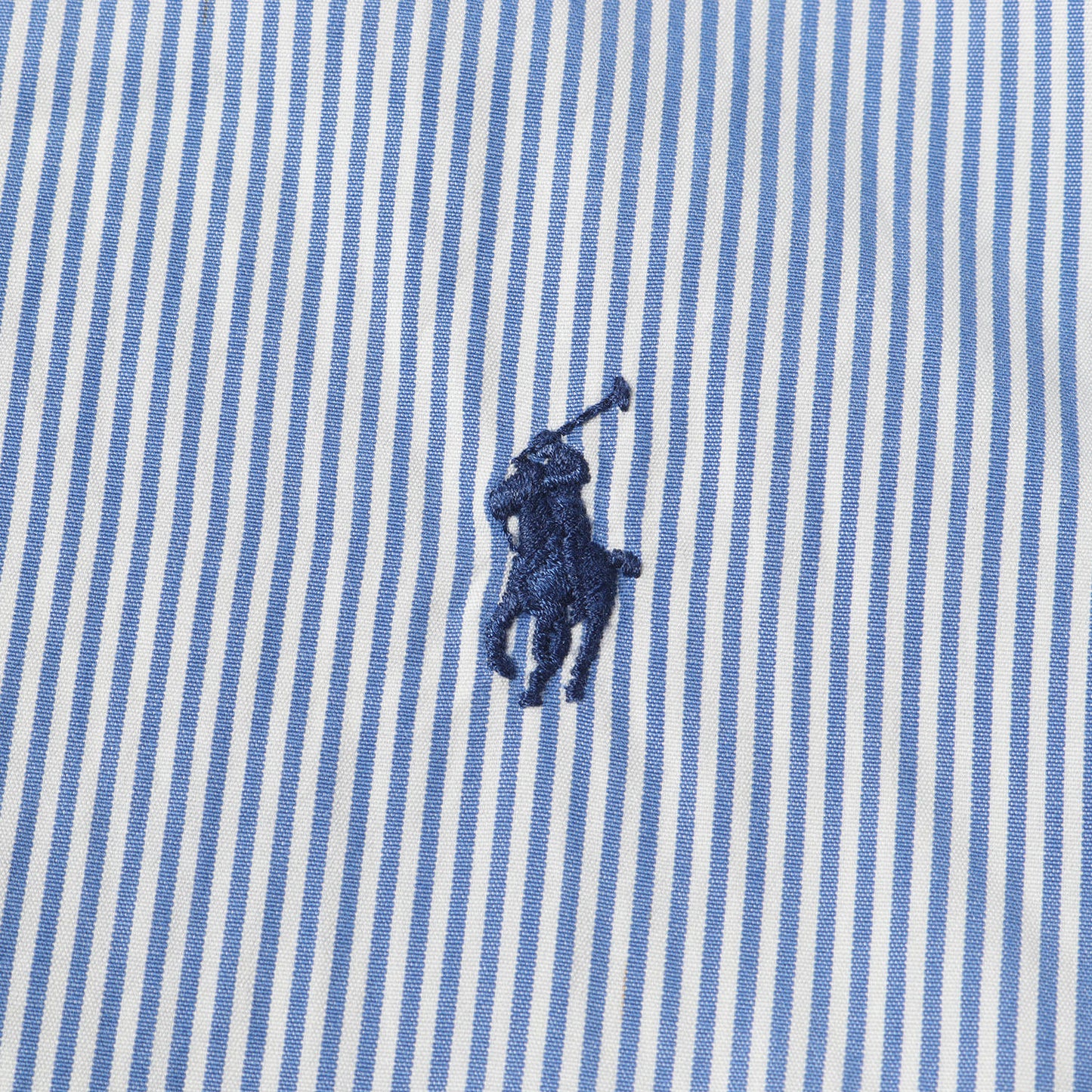 90s - 00s ワンポイント刺繍 ストライプ コットン ボタンダウンシャツ CUSTOM FIT