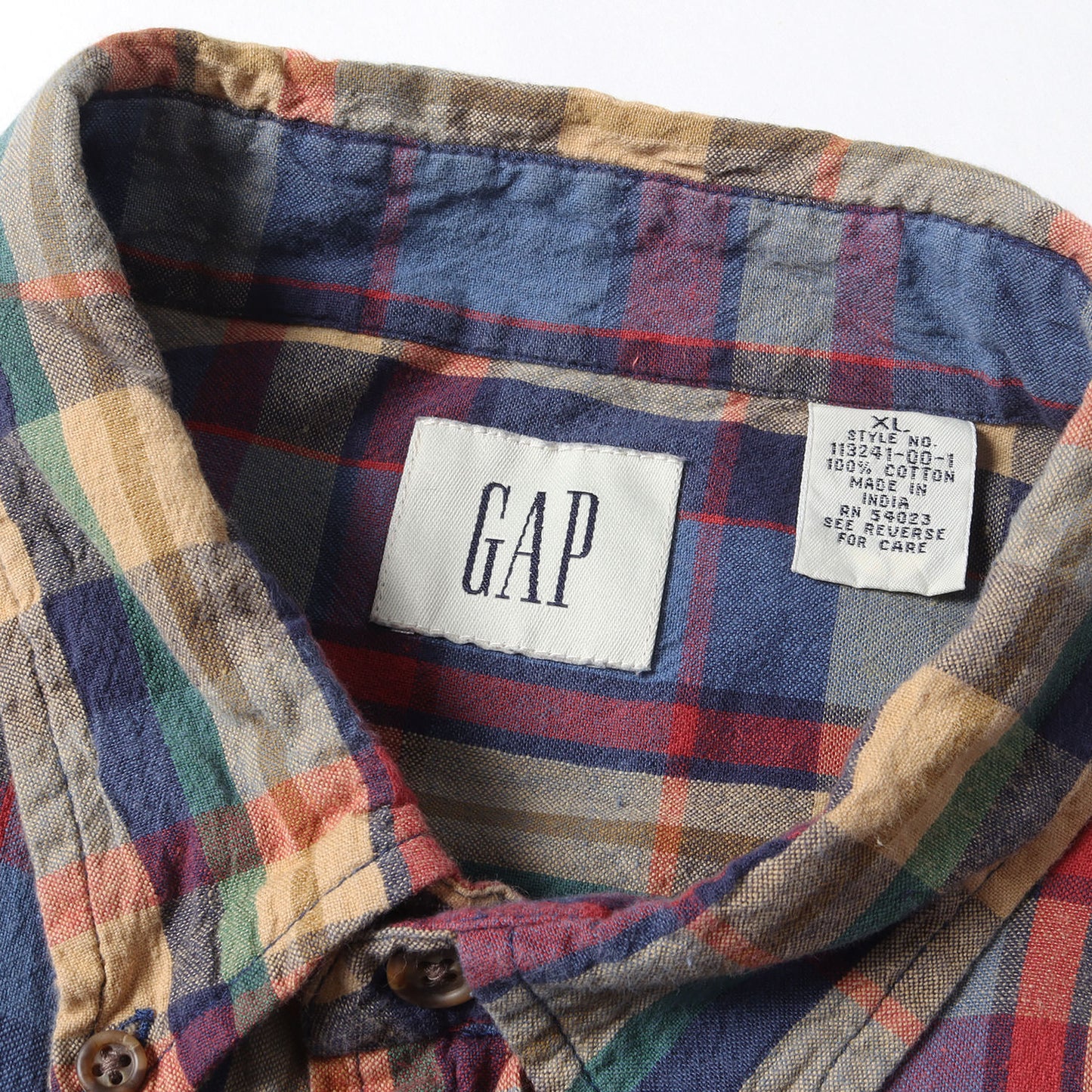 90s チェック 半袖 ボタンダウンシャツ / 90年代 オールドGAP ビッグサイズ