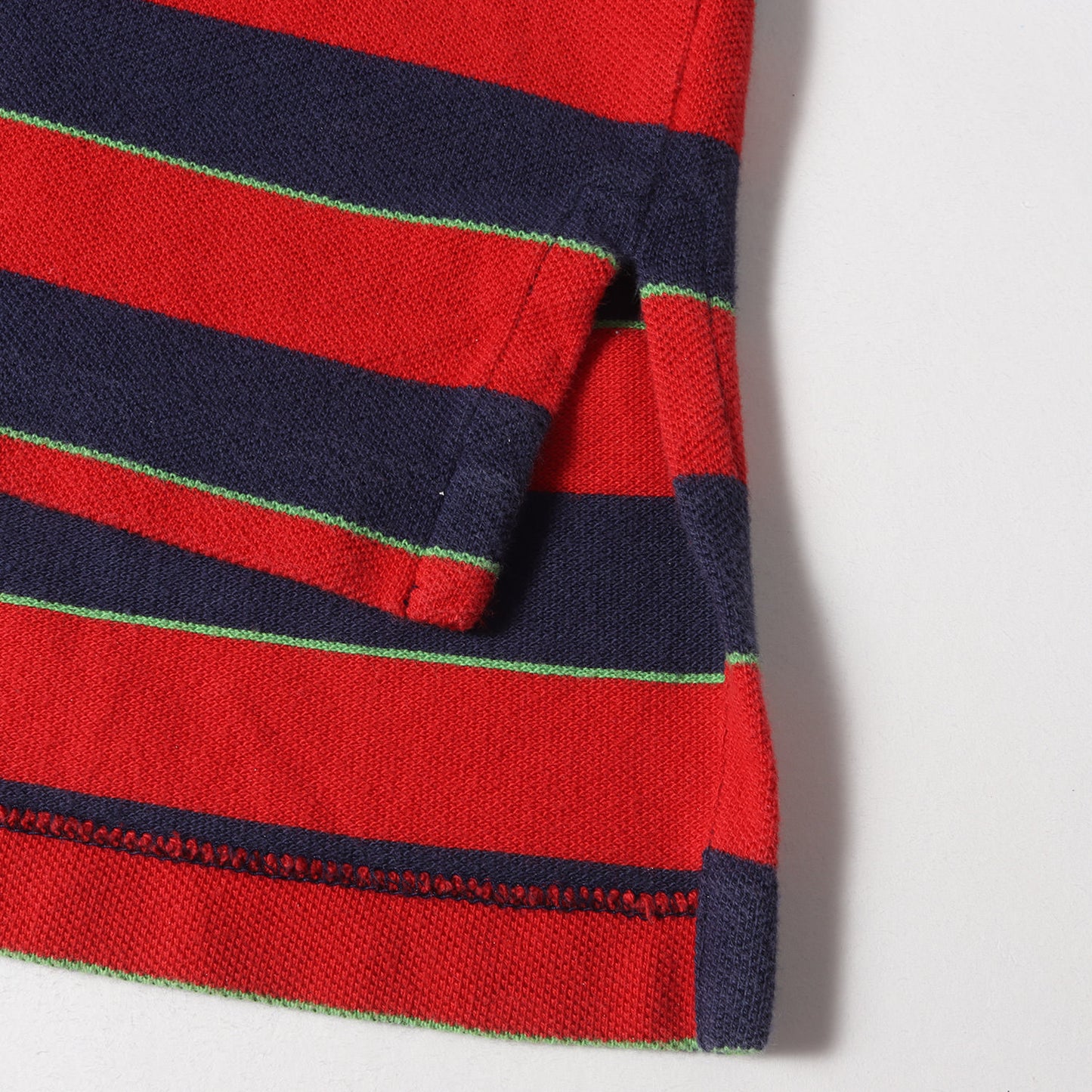 90s - 00s ワンポイント 鹿の子 ボーダー ポロシャツ / オールドラルフローレン