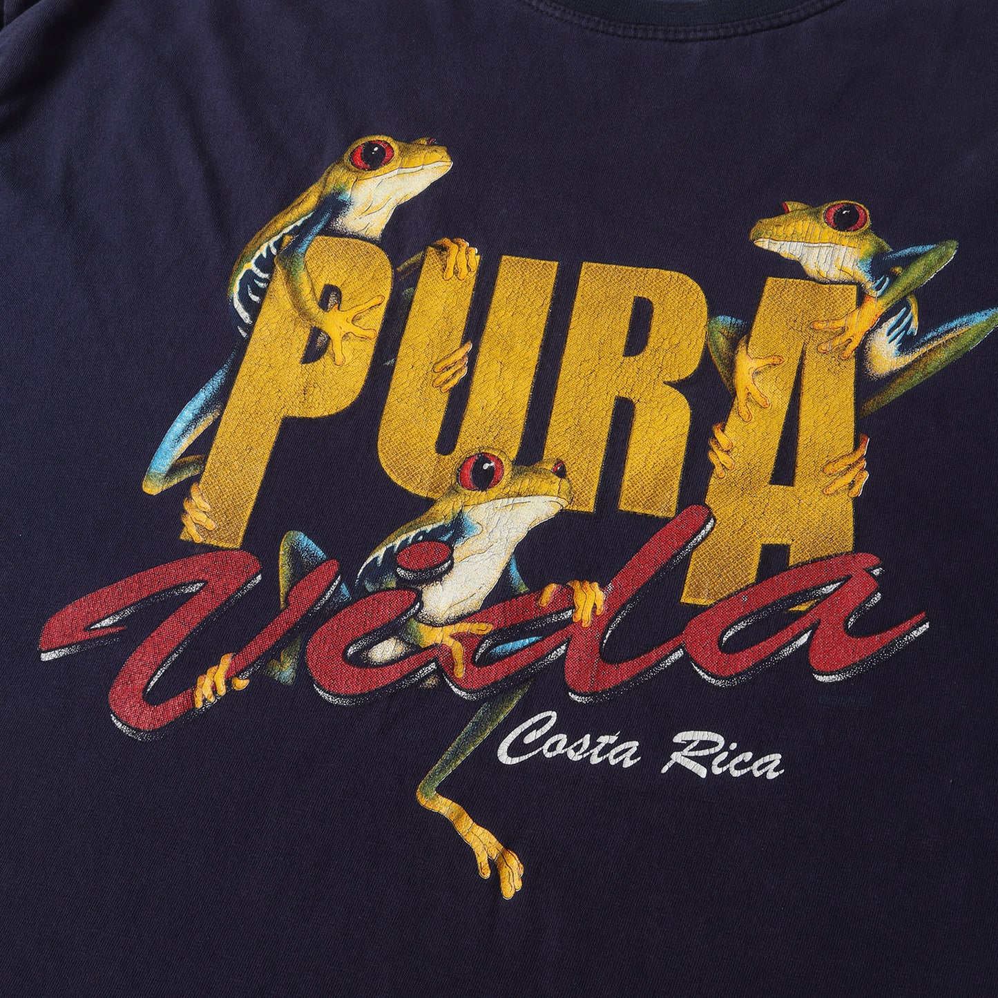 00s PURA VIDA フロッグ プリント Tシャツ / 00年代 TROPIC JOES 爬虫類 蛙 カエル アニマル