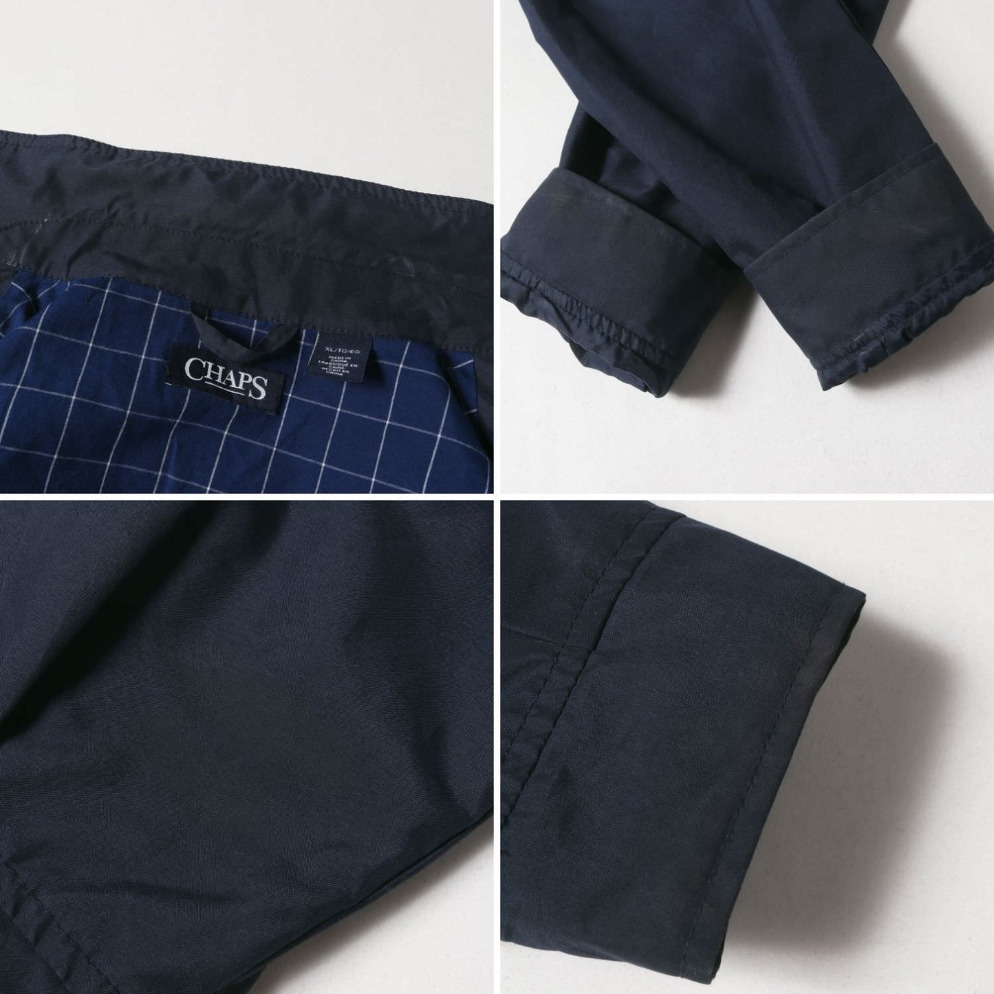 90s - 00s 裏地チェック ワンポイント刺繍 スイングトップ ブルゾン / 90年代 00年代 オールドラルフローレン