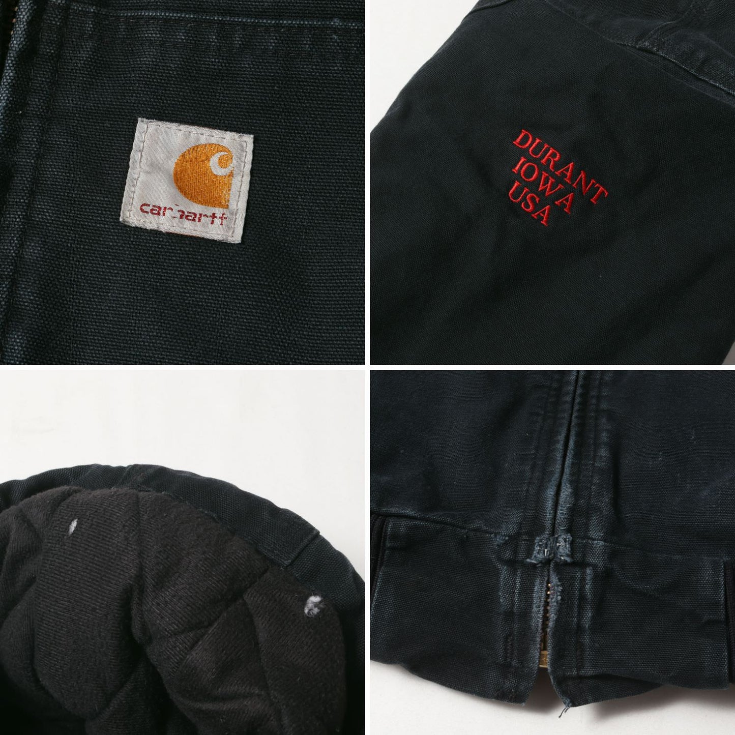 90s 企業ロゴ刺繍入り 裏キルティング ブラックダック アクティブパーカー / 90年代 USA製