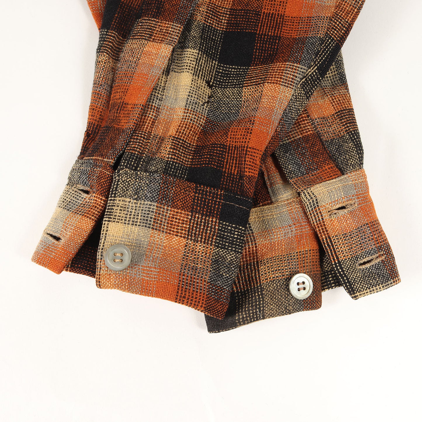 50s オンブレチェック オープンカラー ボード ウール シャツ / USA製 SHANHOUSE WEATHER WINNERS