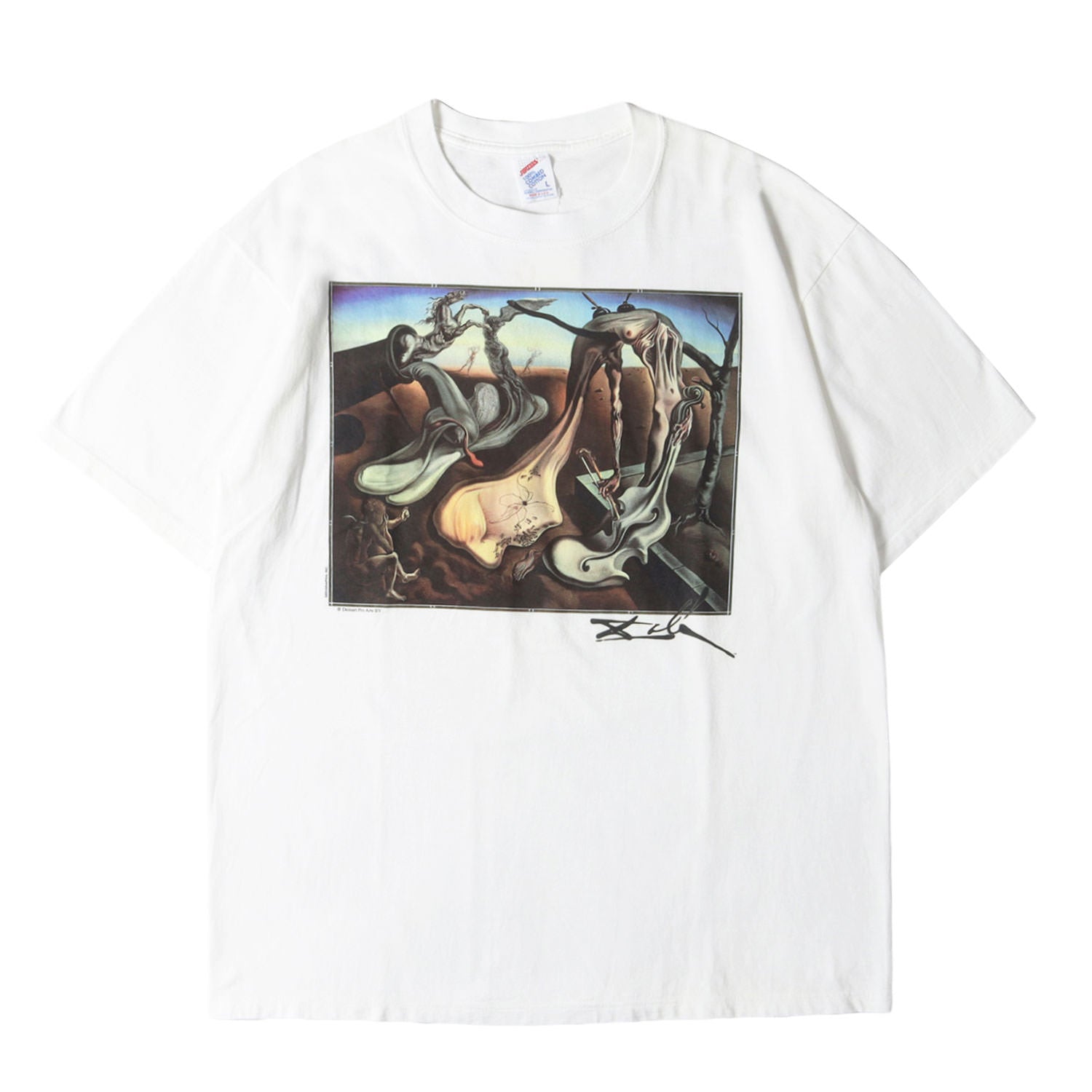 90s アート系 Tシャツ サルバドールダリ Salvador Dali 白 XL