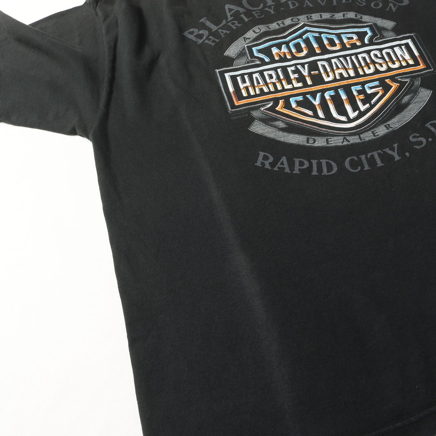 00s ブラック シールド エンブレム Tシャツ / USA製 Hanes