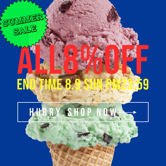 全品8%OFF！サマーセール開催！