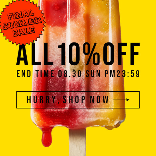 全品10%OFF！ファイナルサマーセール開催！