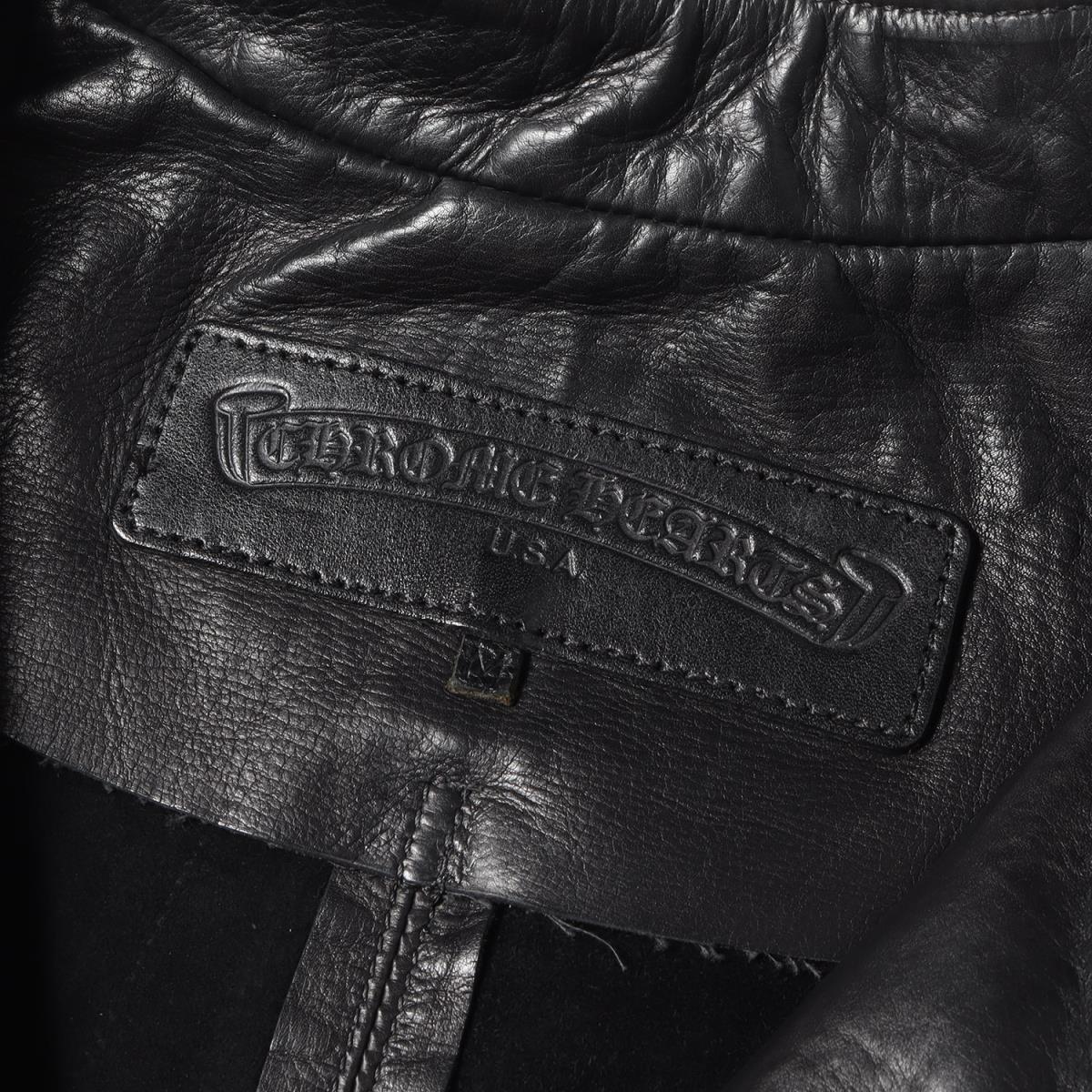 ダガージッププルオーバーラムスキンレザーライダースジャケット(EZ RIDER)