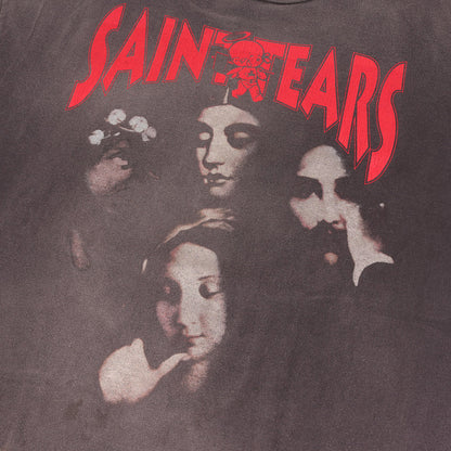 22SS ×DENIM TEARS ヴィンテージ加工 ベビーマイケル オーバーサイズTシャツ (FACE SS TEE)