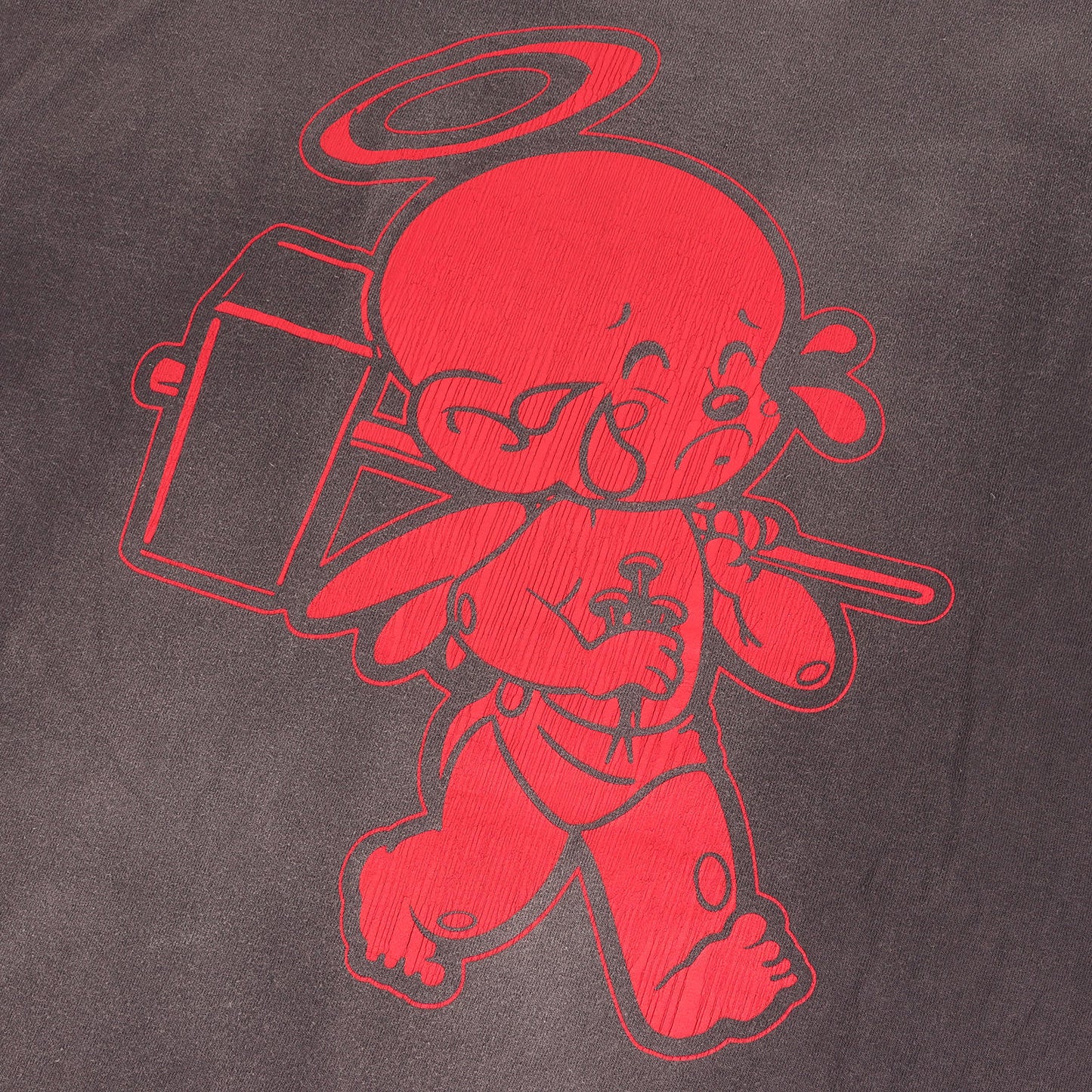 22SS ×DENIM TEARS ヴィンテージ加工 ベビーマイケル オーバーサイズTシャツ (FACE SS TEE)