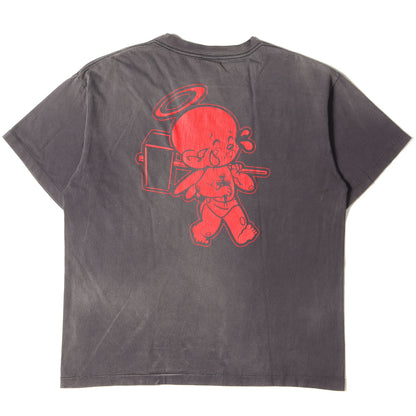 22SS ×DENIM TEARS ヴィンテージ加工 デスロウレコード パロディー Tシャツ(T-SHIRT)