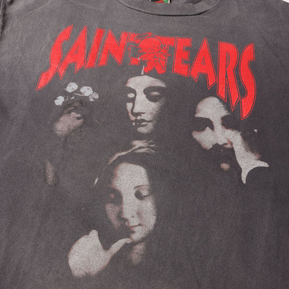 22SS ×DENIM TEARS ヴィンテージ加工 デスロウレコード パロディー Tシャツ(T-SHIRT)