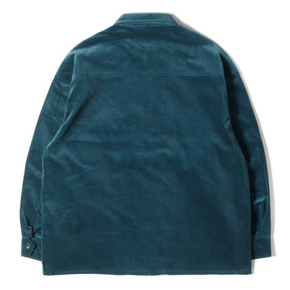 21AW オーバーサイズ ベロア ジップ ワークシャツ(Velour Zip Up Work Shirt)