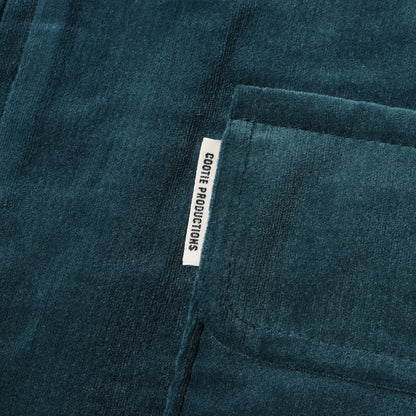 21AW オーバーサイズ ベロア ジップ ワークシャツ(Velour Zip Up Work Shirt)