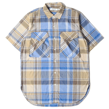 19SS マドラスチェック ロング 半袖 シャツ(HUNTER LONG SHIRT S/S R/P MADRAS PLAID / NN-S3524)
