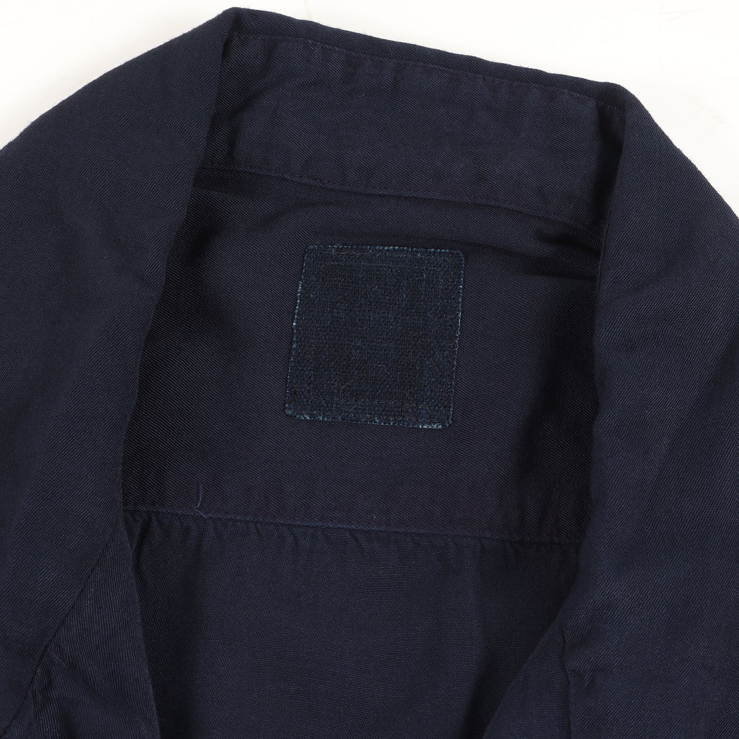 20SS I.C.T インディゴ染め ステンシル プリント オープンカラー レーヨンシャツ(FREE EDGE SHIRT S/S)