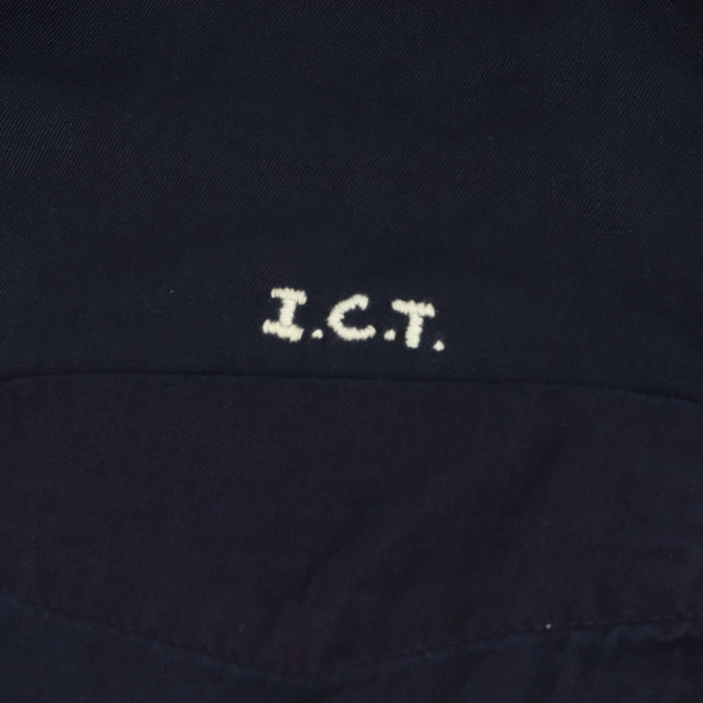 20SS I.C.T インディゴ染め ステンシル プリント オープンカラー レーヨンシャツ(FREE EDGE SHIRT S/S)