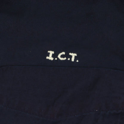 20SS I.C.T インディゴ染め ステンシル プリント オープンカラー レーヨンシャツ(FREE EDGE SHIRT S/S)