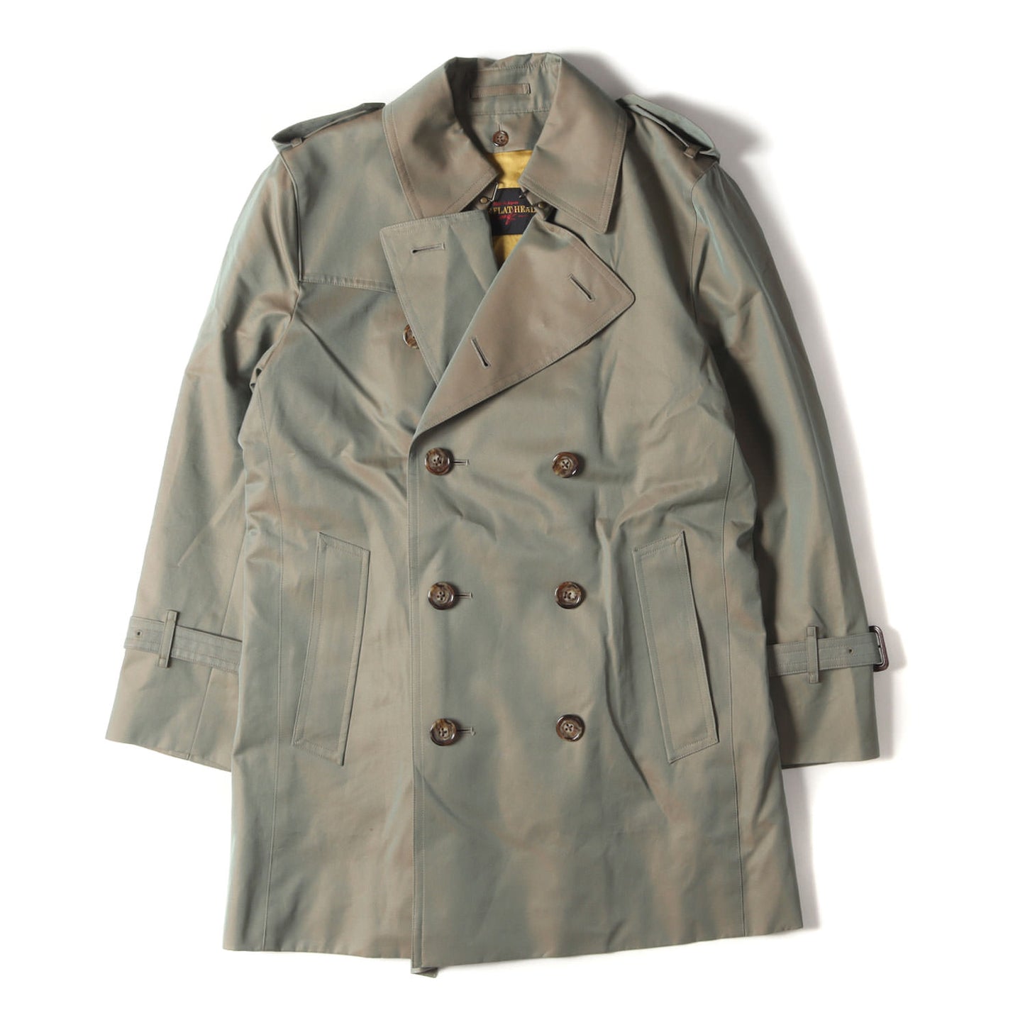 17AW MKレーベル ネイティブ柄ライナー付き 玉虫カラー ツイル トレンチコート