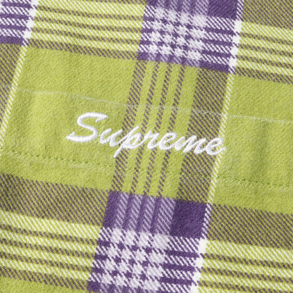 21AW 襟フェイクファー 裏地キルティング チェック フランネルシャツ (Faux Fur Collar Flannel Shirt)