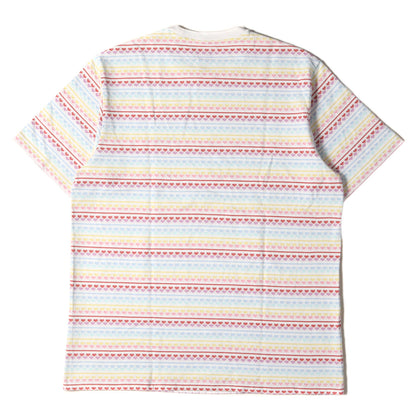 22SS ハート ボーダー ジャガード ヘビー Tシャツ(Hearts Jacquard S/S Top)