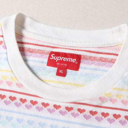 22SS ハート ボーダー ジャガード ヘビー Tシャツ(Hearts Jacquard S/S Top)
