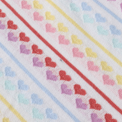 22SS ハート ボーダー ジャガード ヘビー Tシャツ(Hearts Jacquard S/S Top)