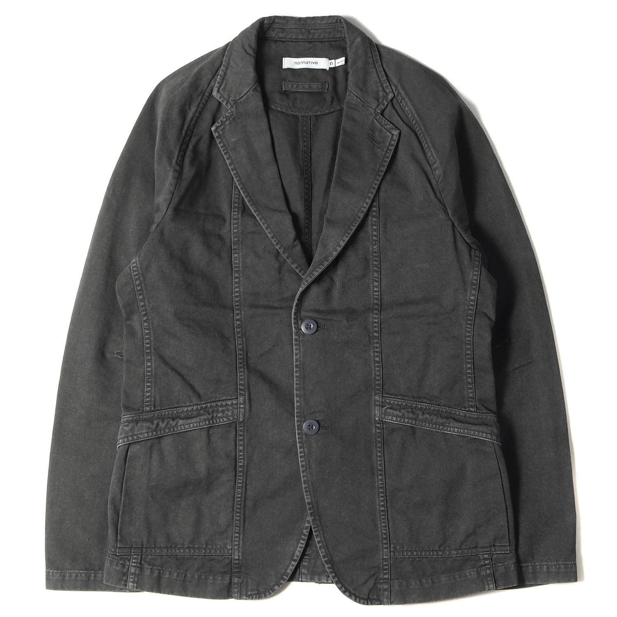 17SS オーバーダイ加工 2つボタン テーラードジャケット(CLERK 2B JACKET COTTON CHINO CLOTH OVERDYED / NN-J3106)