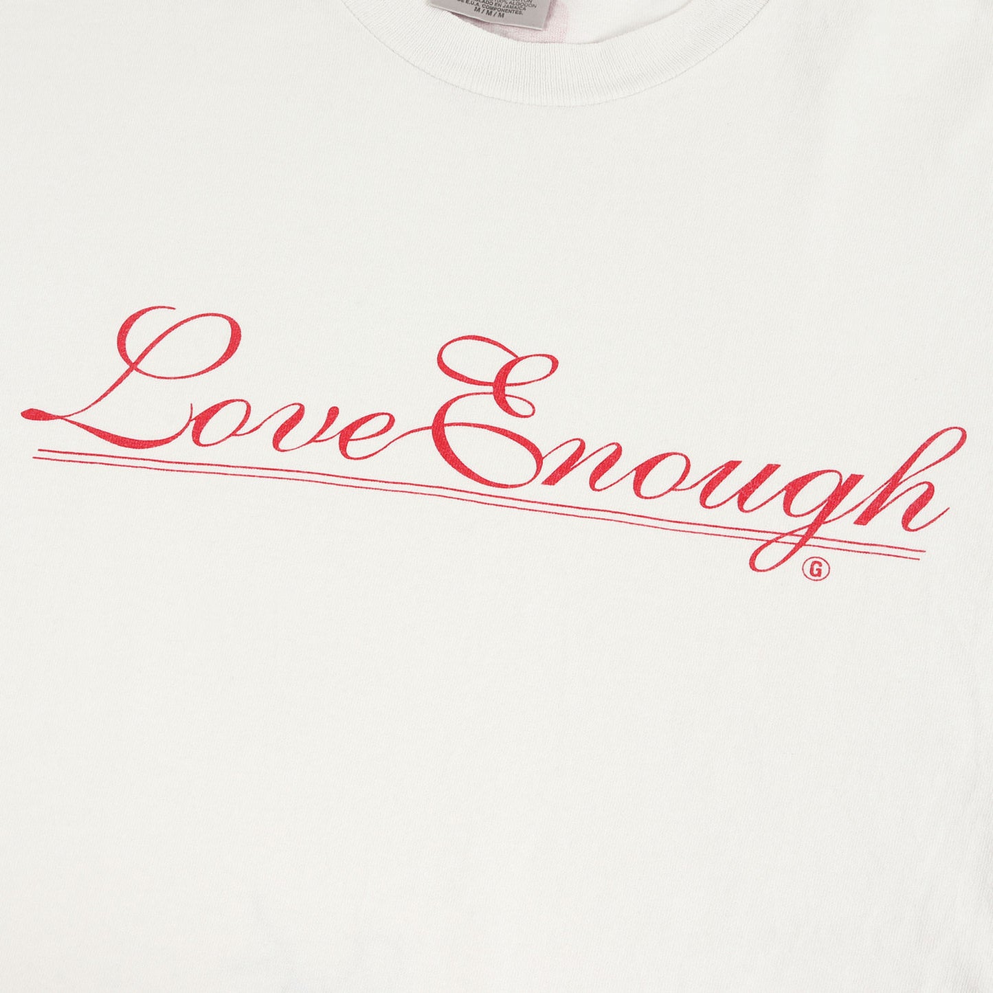 90s Love Enoughロゴ Tシャツ(1999年製 / ONEITAボディ)