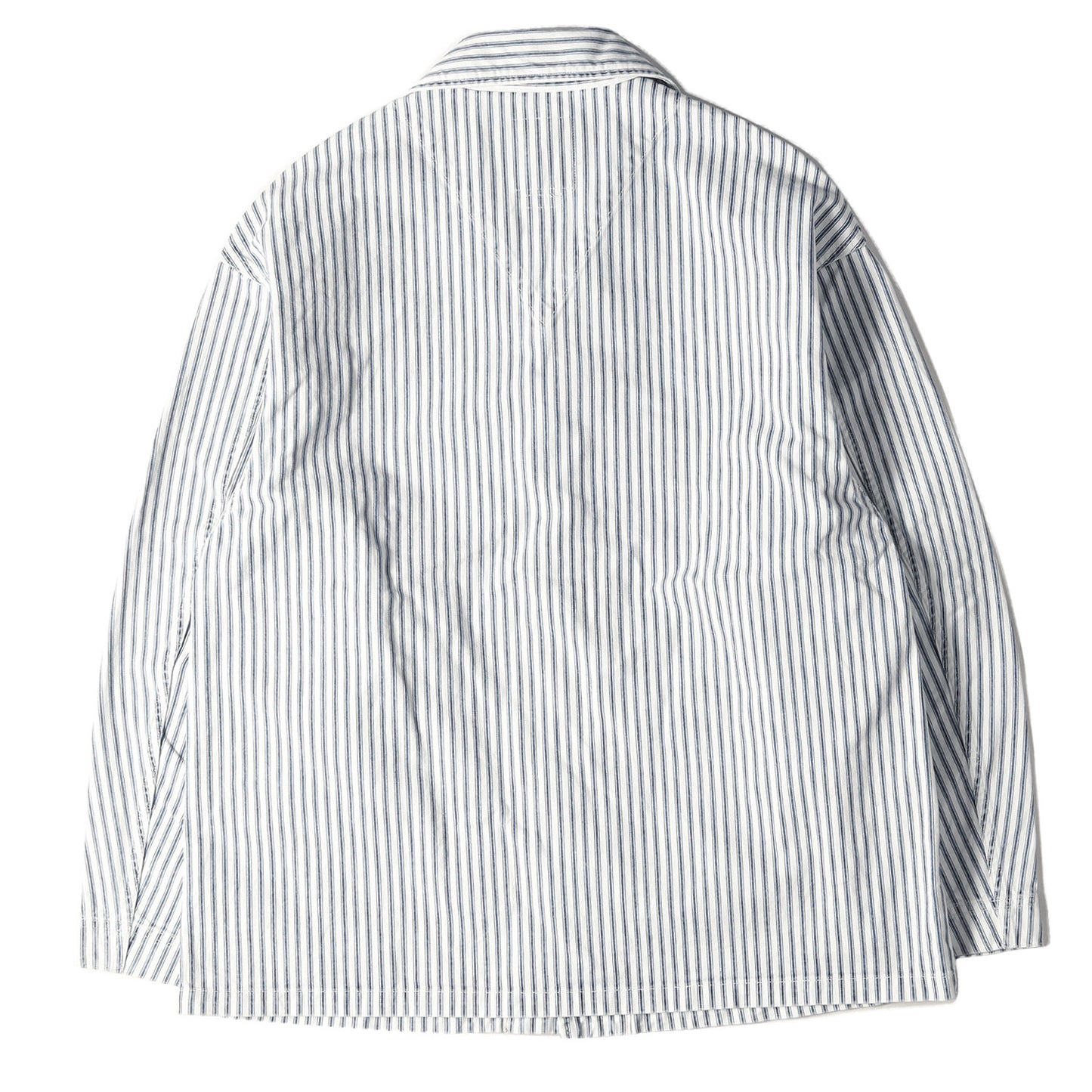 23SS パッチ付き ヒッコリー ストライプ カバーオール ジャケット(SS COVERALL JACKET)