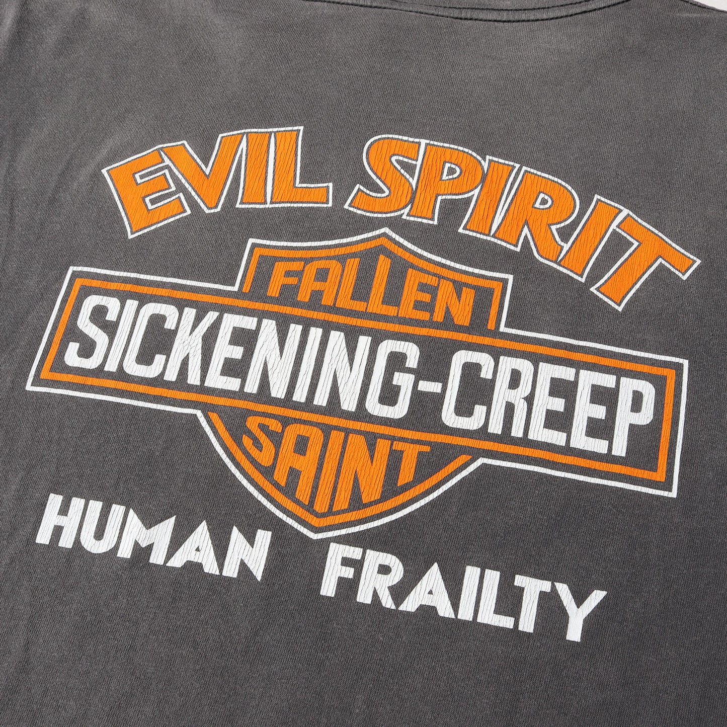 23SS ヴィンテージ加工 ハーレー・ダビッドソン パロディー ロングスリーブTシャツ(LS TEE / EVIL SPILIT)