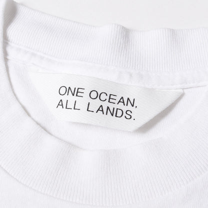 One Ocean All Lands プリント クルーネック Tシャツ(USA製)
