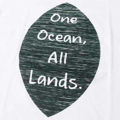 One Ocean All Lands プリント クルーネック Tシャツ(USA製)