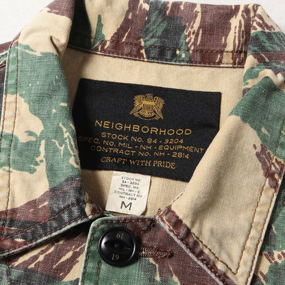 リザードカモ BDU ミリタリー 半袖 シャツ(BDU.LIZARD / C-SHIRT. SS)