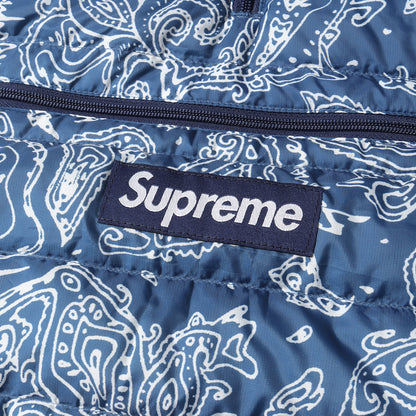 22AW ペイズリー柄 ハーフジップ プルオーバー ダウンジャケット(Micro Down Half Zip Hooded Pullover)