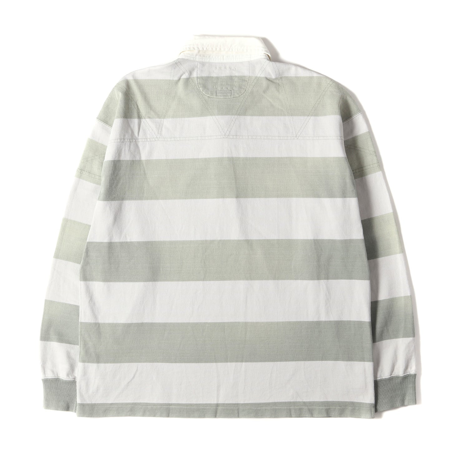 23SS ヴィンテージ加工 オーバーサイズ ボーダー ラガーシャツ(LARKHAM L/S RUGGER)