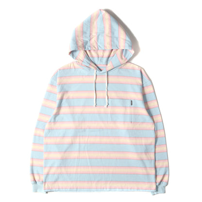 23SS フード付き ボーダー ヘビー ロングスリーブTシャツ / パーカー(BORDER HOODED TEE)