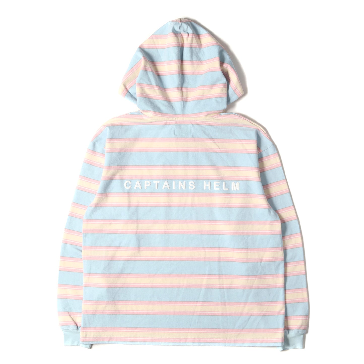 23SS フード付き ボーダー ヘビー ロングスリーブTシャツ / パーカー(BORDER HOODED TEE)