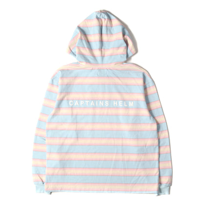 23SS フード付き ボーダー ヘビー ロングスリーブTシャツ / パーカー(BORDER HOODED TEE)