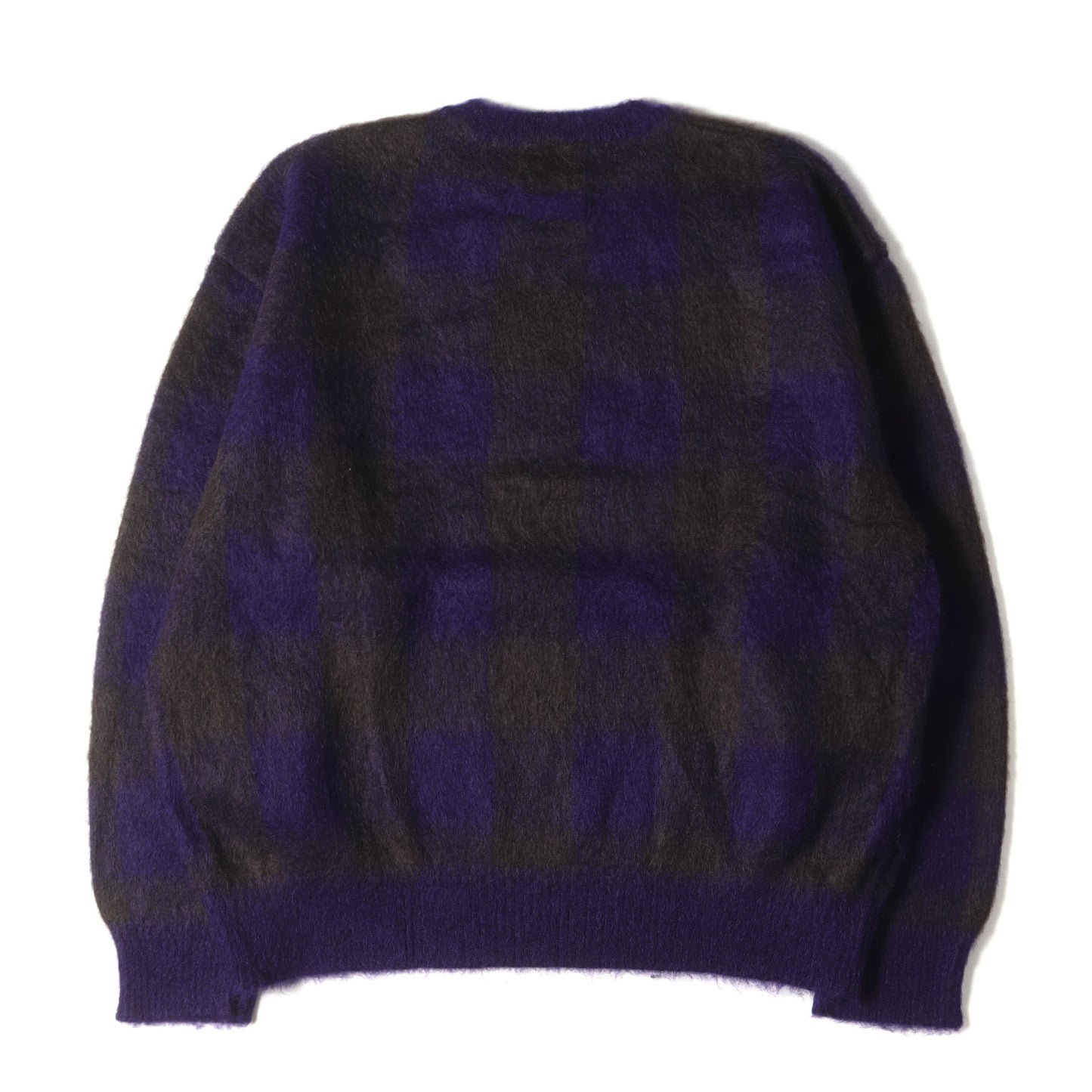 23SS ビッグチェック モヘヤニット セーター(COLOR COMBINATION MOHAIR LS BLOCK CHECK)