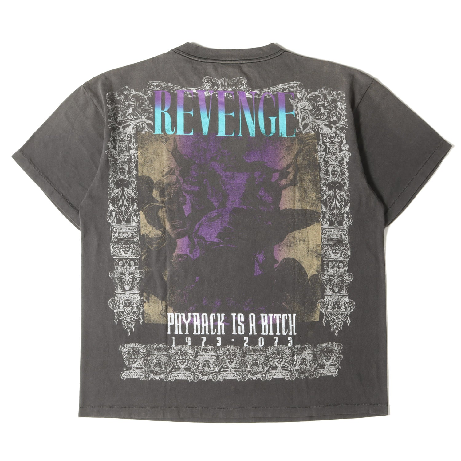 SAINT MICHAEL (セントマイケル) 23SS ×BerBerJin ×GReeeeN ヴィンテージ加工 オーバーサイズ Tシャツ(S/S T -SHIRT REVENGE) - ブランド古着の通販・買取 | BEEGLE by Boo-Bee