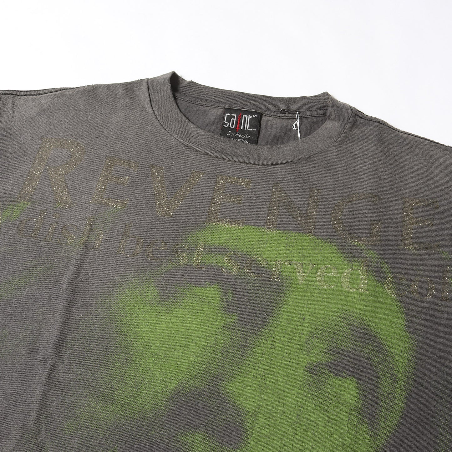 23SS ×BerBerJin ×GReeeeN ヴィンテージ加工 オーバーサイズ Tシャツ(S/S T-SHIRT REVENGE)