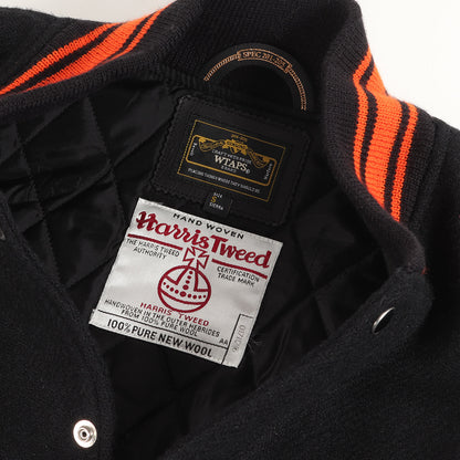 ×Harris Tweed メルトン バーシティジャケット / スタジャン(VARSITY JACKET)
