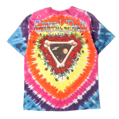 90s Grateful Dead Space Your Face タイダイ染め Tシャツ(LIQUID BLUEボディ / USA製)