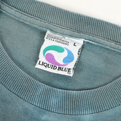 90s - 00s STAR WARS EP1 ダース・モール&オビ・ワン&クワイガン タイダイ染め Tシャツ(LIQUID BLUEボディ)